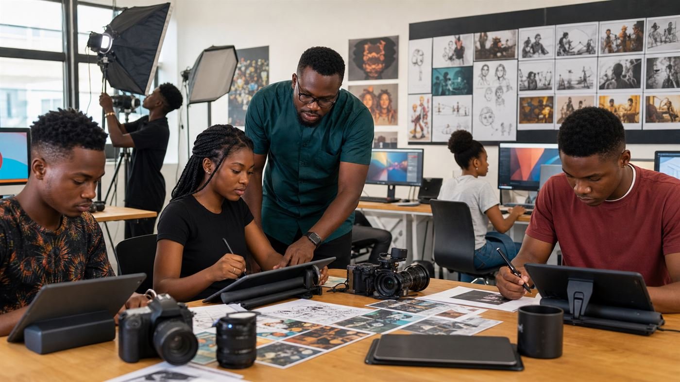 Digital media lab for design and animation.